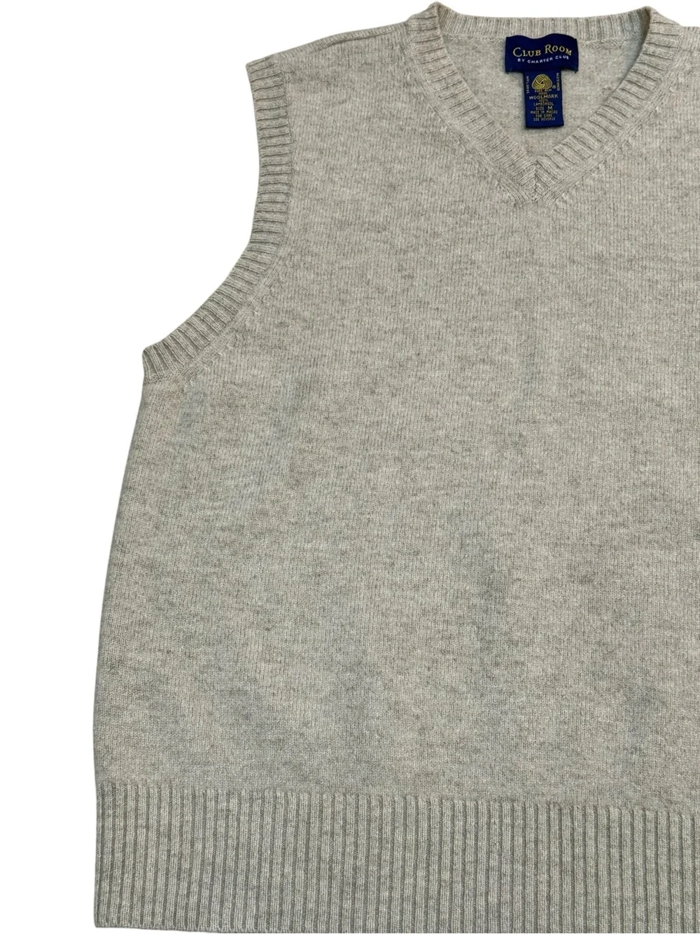 Eclectic Grandpa Club Room Light Gray V-Neck Sweater Vest